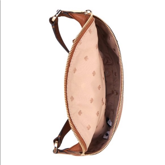 ♠️Kate Spade Leila Leather Belt Bag Fanny Pack Warm Gingerbread Tan NWT - Picture 6 of 10